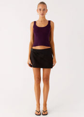 No Signal Knit Top - Plum