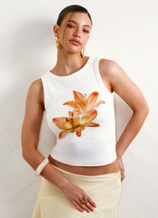 Carmela Tank Top - White