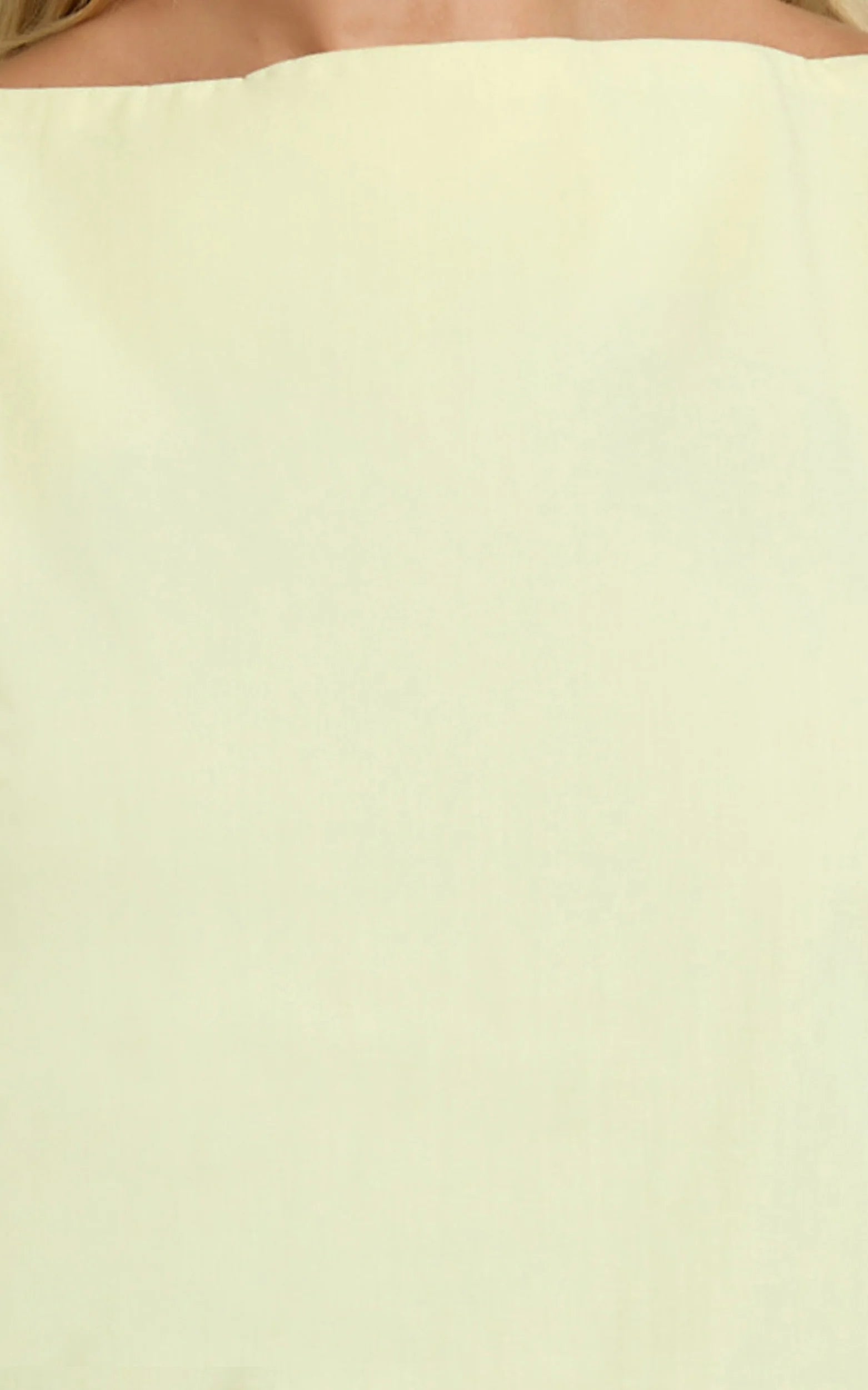 Winona Mini Dress - Boat Neck Smock Dress in Lemon