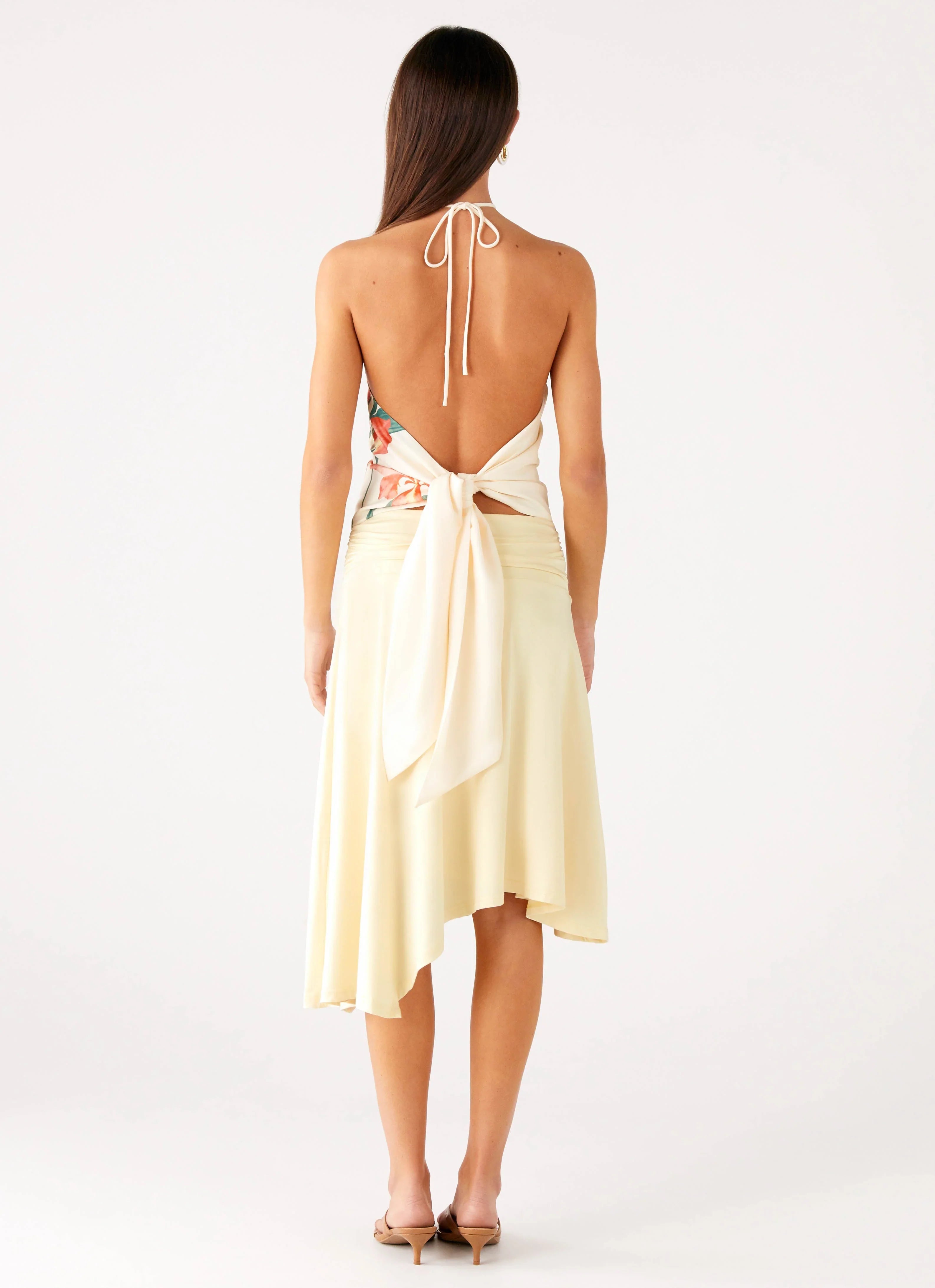 Loreta Beaded Tie Back Top - Siena Floral