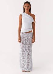 Atlas One Shoulder Top - Pale Blue