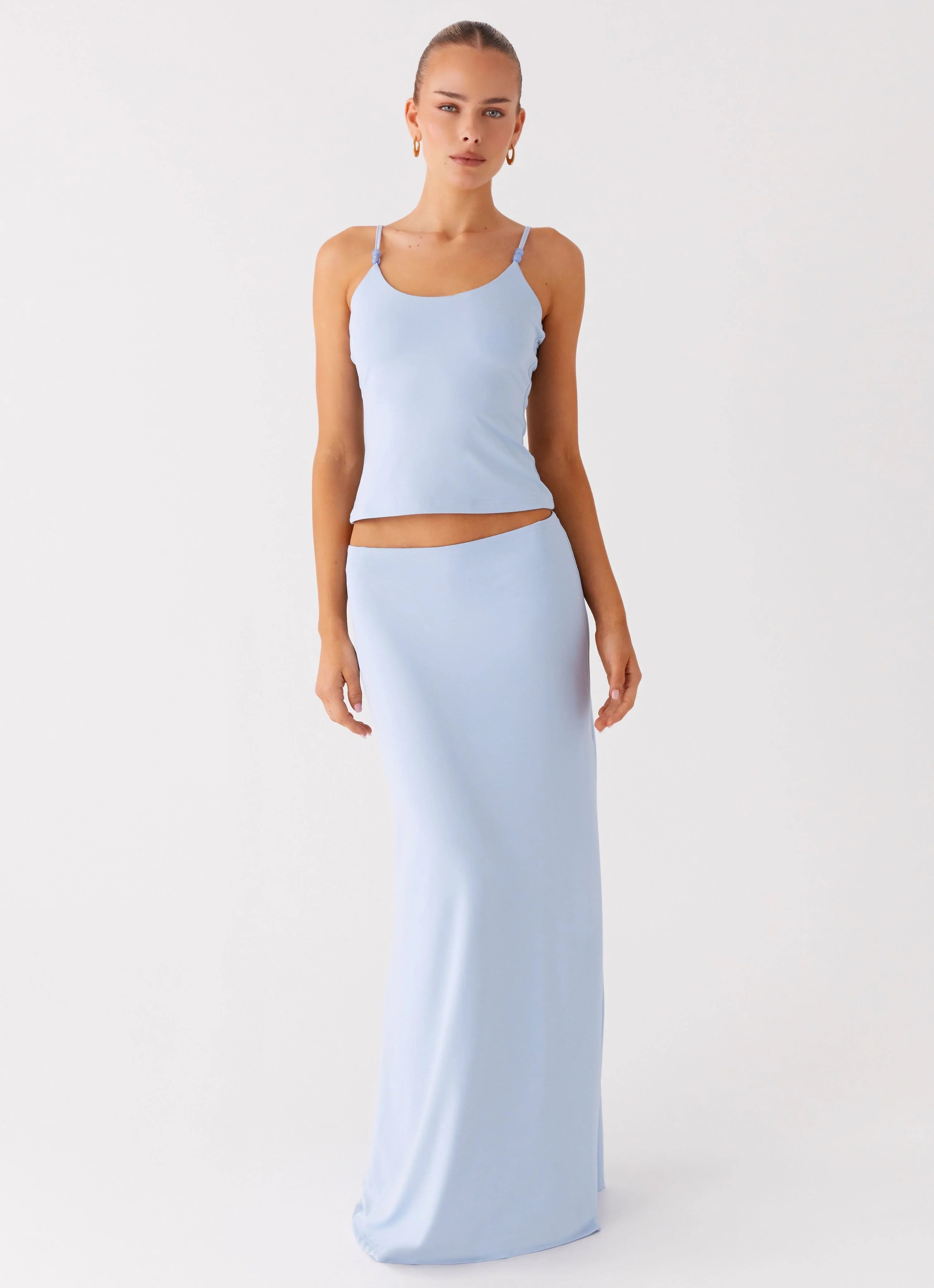 Garrix Bead Cami Top - Baby Blue